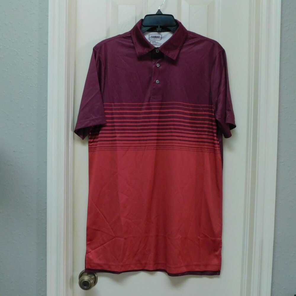 THE FOUNDRY Supply Co. Mens Polo Shirt Short Sleeve Garnet Rose MT